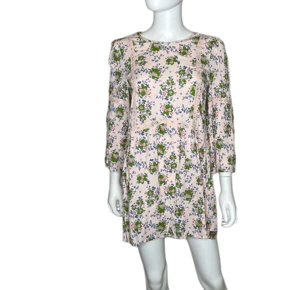 Matilda Jane Women's Pink Multi Floral Long Sleeve Like a Lady Swing Tunic sz S - Picture 2 of 5